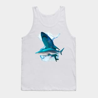 Sharks swimming together The Blue Shark Tank Top